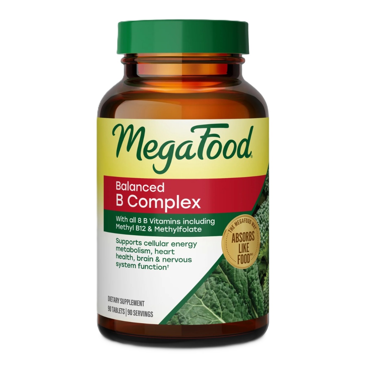 MegaFood Balanced B Complex – Todas las vitaminas B 90 comp