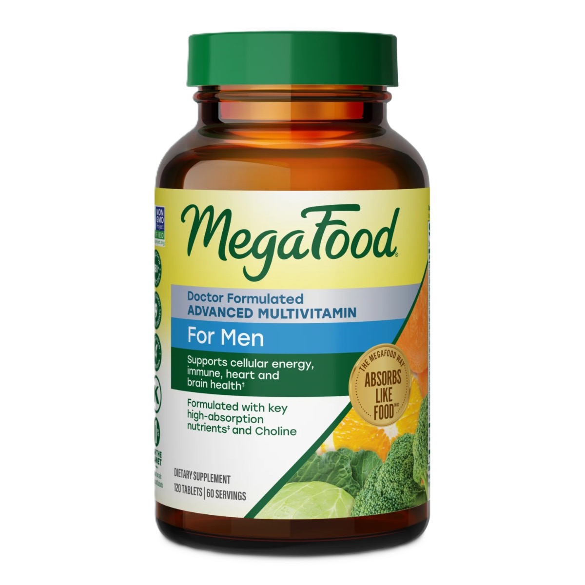 MegaFood Men's Advanced Multivitamina para hombres 120 comp