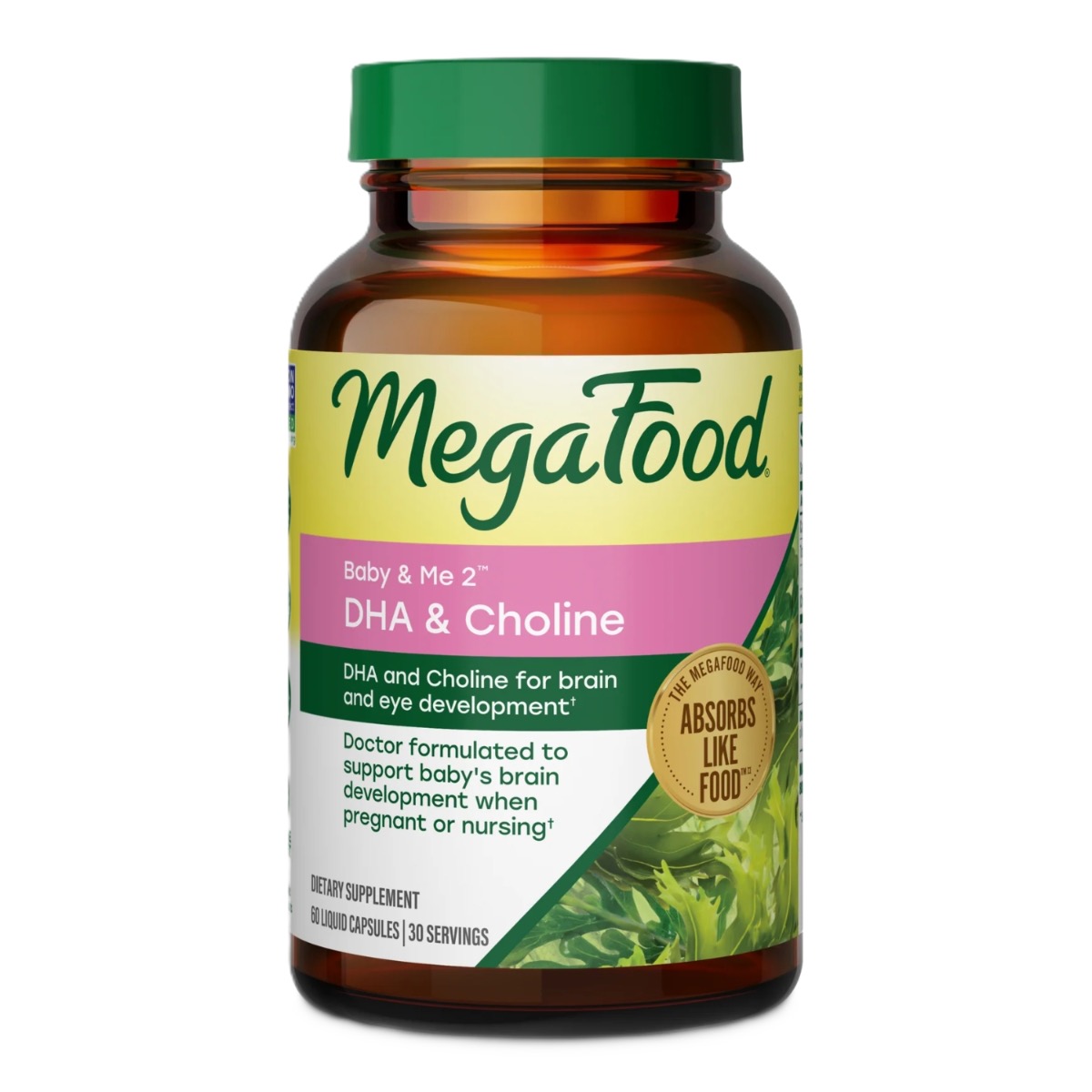 MegaFood Baby & Me 2 Prenatal DHA & Colina 60 cápsulas