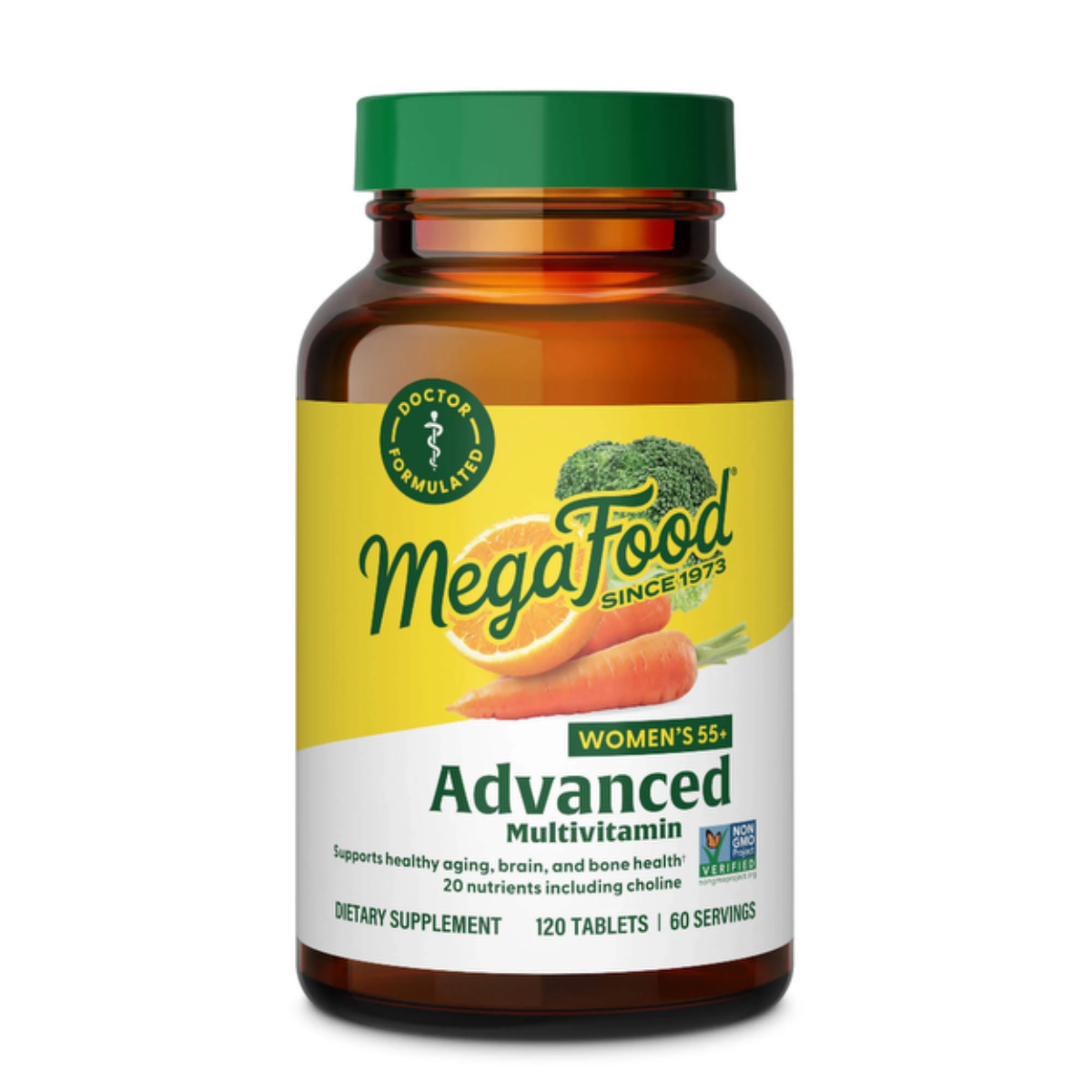 MegaFood Women's Advanced Multivitamina para mujeres 55+ 120 comp